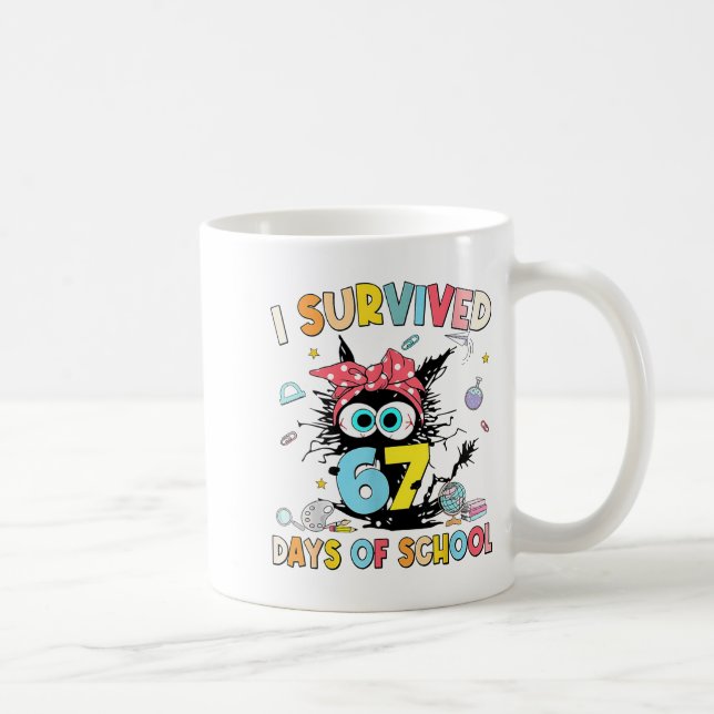 I Survived 67 Days Of School Funny 67 Meme Teacher Coffee Mug (Right)