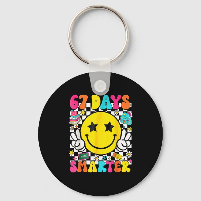 I Survived 67 Days Of School Funny 67 Meme Teacher Key Ring (Front)