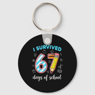 I Survived 67 Days Of School Funny 67 Meme Teacher Key Ring