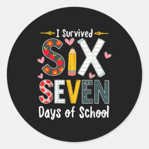 I Survived 67 Days Of School Funny 67 Teachers Stu Classic Round Sticker