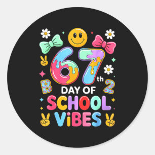 I Survived 67 Days Of School Funny 67 Teachers Stu Classic Round Sticker