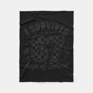 I Survived 67 Days Of School Funny 67 Teachers Stu Fleece Blanket