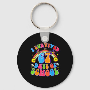 I Survived 67 Days Of School Funny 67 Teachers Stu Key Ring