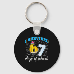 I Survived 67 Days Of School Funny 67 Teachers Stu Key Ring