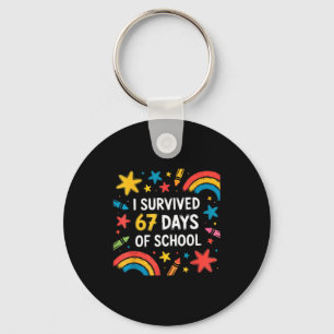 I Survived 67 Days Of School Funny 67 Teachers Stu Key Ring