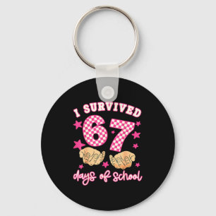 I Survived 67 Days Of School Funny 67 Teachers Stu Key Ring