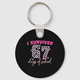 I Survived 67 Days Of School Funny 67 Teachers Stu Key Ring