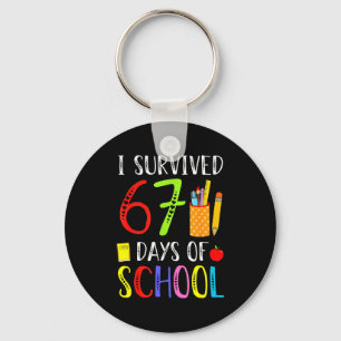 I Survived 67 Days Of School Funny 67 Teachers Stu Key Ring