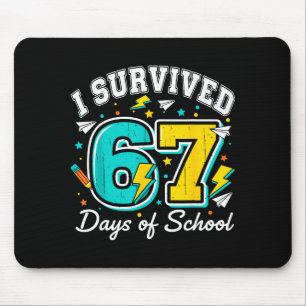 I Survived 67 Days Of School Funny 67 Teachers Stu Mouse Mat