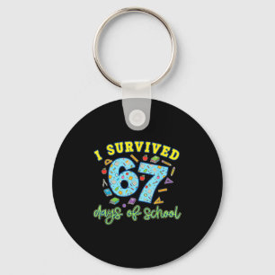 I Survived 67 Days Of School Funny 6 7 Meme Teache Key Ring
