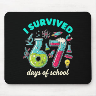 I Survived 67 Days Of School Funny 6 7 Stem Teache Mouse Mat