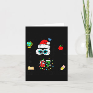 I Survived 67 Days Of School Funny Christmas Black Card