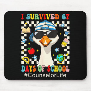 I Survived 67 Days Of School Funny Goose Boys Coun Mouse Mat
