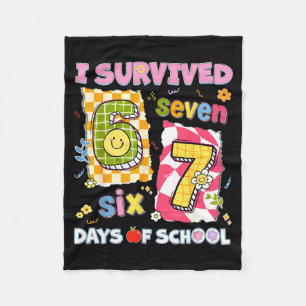 I Survived 67 Days Of School Funny Meme Boy Girl T Fleece Blanket