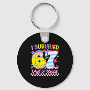 I Survived 67 Days Of School Funny Meme Boy Girl T Key Ring
