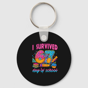 I Survived 67 Days Of School Funny Meme Ice Cream Key Ring