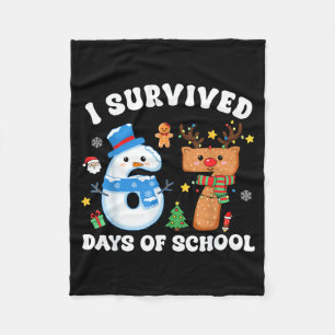I Survived 67 Days Of School Funny Meme Six Seven  Fleece Blanket