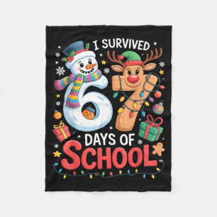 I Survived 67 Days Of School Funny Meme Six Seven Fleece Blanket