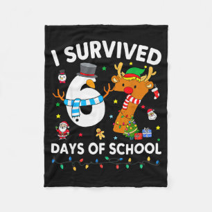 I Survived 67 Days Of School Funny Meme Six Seven  Fleece Blanket