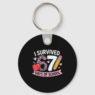 I Survived 67 Days Of School Funny Meme Student Te Key Ring