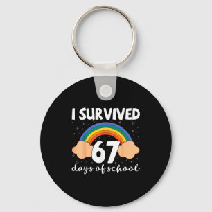 I Survived 67 Days Of School Funny Meme Student Te Key Ring