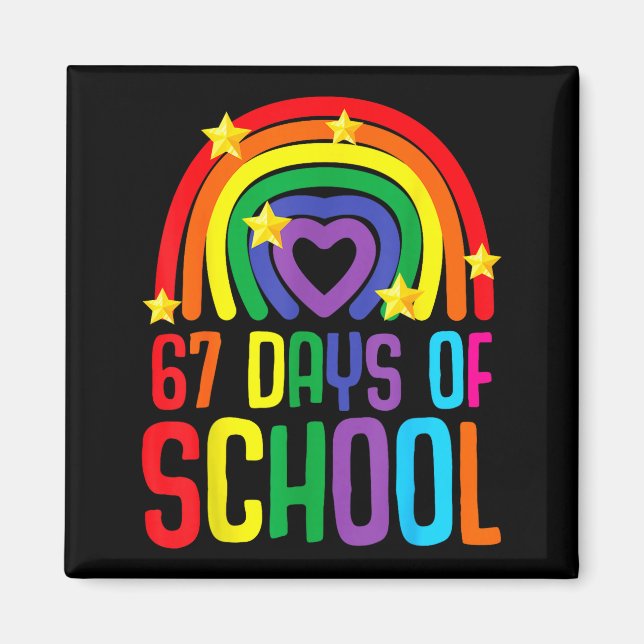 I Survived 67 Days Of School Funny Meme Student Te Magnet (Front)