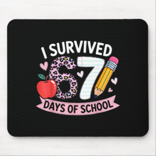 I Survived 67 Days Of School Funny Meme Student Te Mouse Mat