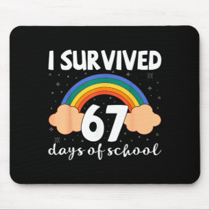I Survived 67 Days Of School Funny Meme Student Te Mouse Mat