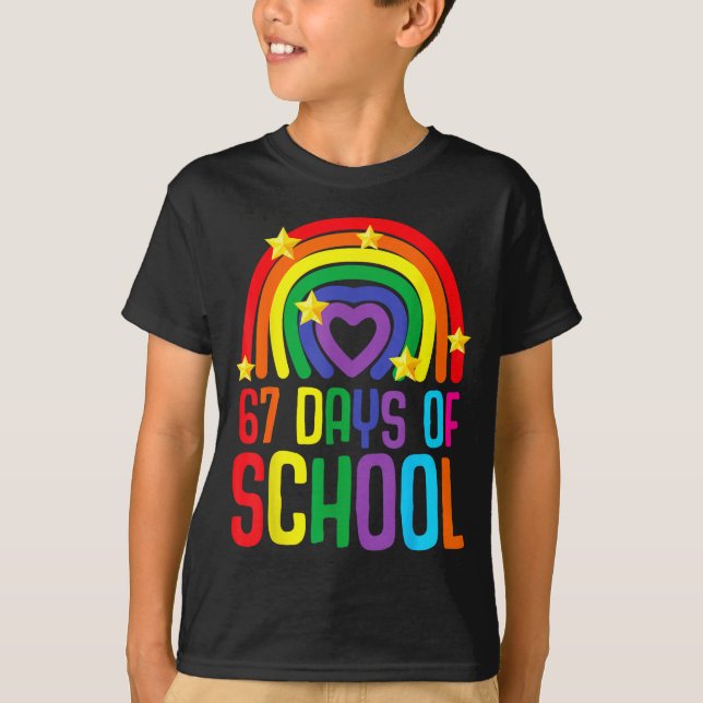 I Survived 67 Days Of School Funny Meme Student Te T-Shirt (Front)