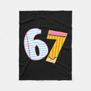 I Survived 67 Days Of School Funny Meme Teacher 2  Fleece Blanket