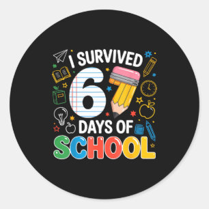 I Survived 67 Days Of School Funny Meme Teacher St Classic Round Sticker