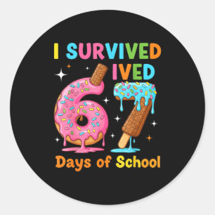 I Survived 67 Days Of School Funny Meme Teacher St Classic Round Sticker