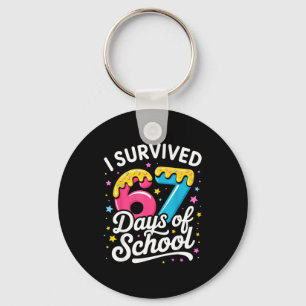 I Survived 67 Days Of School Funny Meme Teacher St Key Ring
