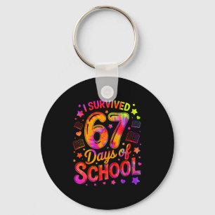 I Survived 67 Days Of School Funny Meme Teacher St Key Ring