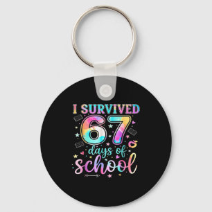 I Survived 67 Days Of School Funny Meme Teacher St Key Ring