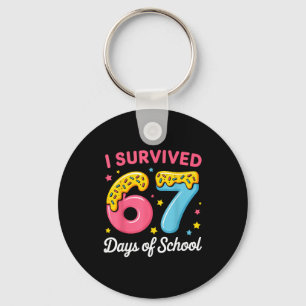 I Survived 67 Days Of School Funny Meme Teacher St Key Ring