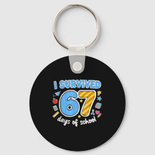 I Survived 67 Days Of School Funny Meme Teacher St Key Ring