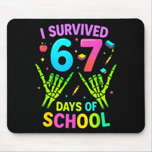 I Survived 67 Days Of School Funny Meme Teacher St Mouse Mat