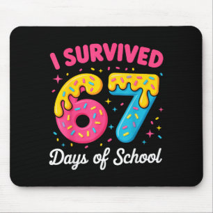 I Survived 67 Days Of School Funny Meme Teacher St Mouse Mat