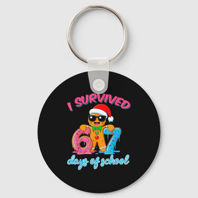 I Survived 67 Days Of School Funny Six Seven 67 Gi Key Ring (Front)