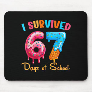 I Survived 67 Days Of School Funny Six Seven Meme  Mouse Mat