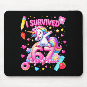 I Survived 67 Days Of School Funny Six Seven Teach Mouse Mat