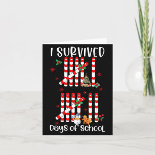 I Survived 67 Days Of School Funny Six Seven Xmas Card