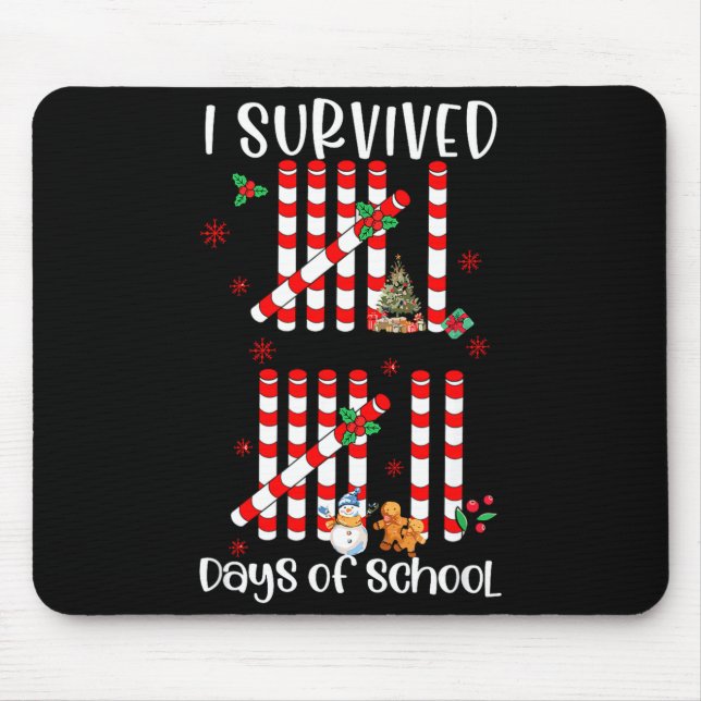 I Survived 67 Days Of School Funny Six Seven Xmas  Mouse Mat (Front)