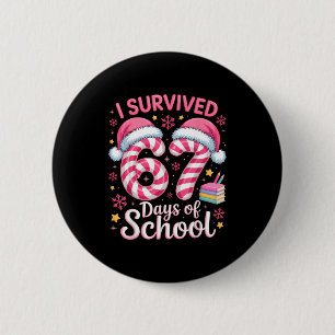 I Survived 67 Days Of School Funny Student Winter 6 Cm Round Badge