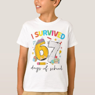 I Survived 67 Days of School Funny Teacher Student T-Shirt