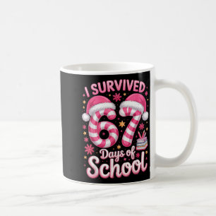 I Survived 67 Days Of School - Funny Teachers Stud Coffee Mug