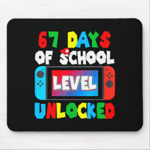 I Survived 67 Days Of School Gamer 67 Days Student Mouse Mat