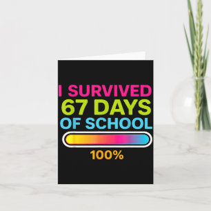 I Survived 67 Days Of School Gamer School Meme Boy Card