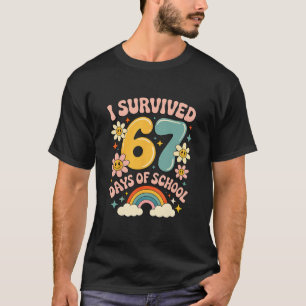I Survived 67 Days Of School Gen Alpha Slang Retro T-Shirt